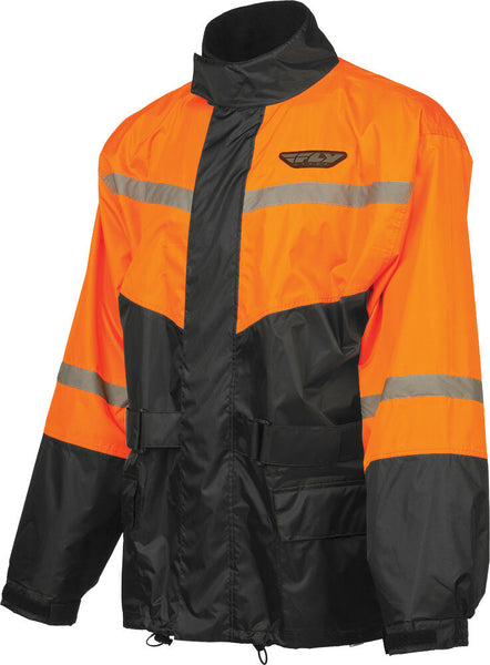 2 Piece Rain Suit Black/Orange 2x