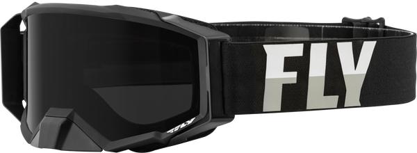 FLY RACING Zone Pro W/C Goggle - Black/White with Dark Smoke Hydro Lens (Part #37-51874)