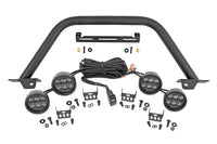 Rough Country | Safari Bar | 3.5" Round LED (Quad) | Black | Amber DRL | OE Modular Steel | Ford Bronco (21-26) | 51112