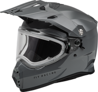 FLY RACING Trekker Cw Solid Helmet Elec Shld Grey XS - ECE/DOT Approved