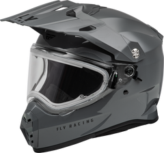 FLY RACING Trekker Cw Solid Helmet with Electronic Shield - Grey 73-313652X