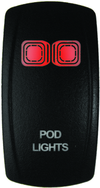 DragonFire Racing Lighted Switch On/Off Red