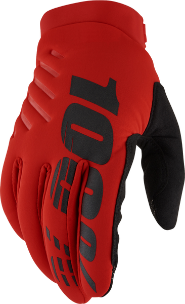 100-PERCENT Brisker Gloves Red 2x - Performance Cold Weather Gear