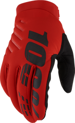 100-PERCENT Brisker Gloves Red 2x - Performance Cold Weather Gear