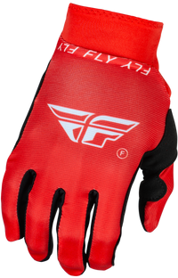FLY RACING Pro Lite Gloves Red/White Large - Lightweight Race Gloves