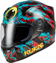 FLY RACING Revolt Space Creep Helmet - Light Blue/Black/Red - Part 73-8387S