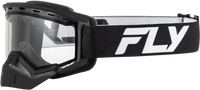 FLY RACING Yth Focus Snow Goggle - Black/White with Clear Lens (Part No: FLB-24FY2)