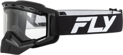 FLY RACING Yth Focus Snow Goggle - Black/White with Clear Lens (Part No: FLB-24FY2)