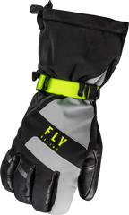 FLY RACING Highland Gloves Black/Grey/Hi Vis 2x - Waterproof & Insulated