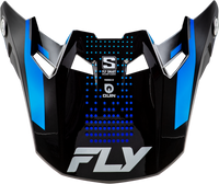 FLY RACING Formula S Carbon Protocol Visor Black Carbon/Blue Yellow Small - Part #73-4475