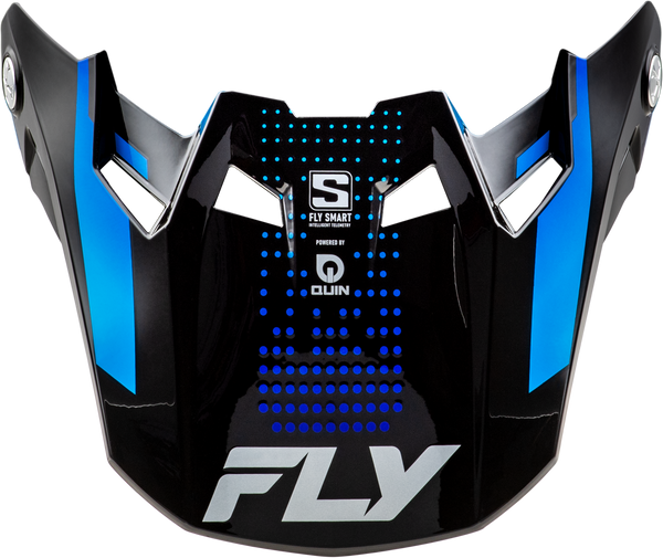 FLY RACING Formula S Carbn Protocol Visor Black Carbon/Blue Md/Lg - Part 73-4476