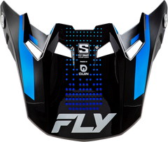 FLY RACING Formula S Carbn Protocol Visor Black Carbon/Blue Md/Lg - Part 73-4476