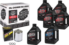 MAXIMA V Twin Oil Change Kit - Synthetic TC with Chrome Filter, Part Number 90-119016PC