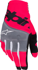 Alpinestars Techstar Gloves Black/Pink Fluo Large - 3560125-1390-L