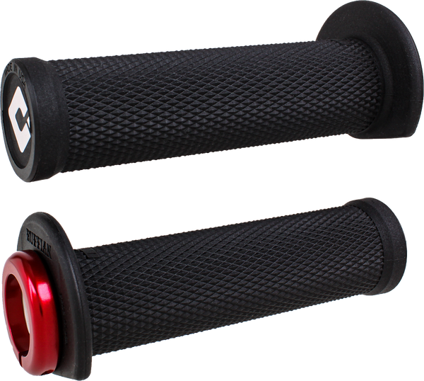 ODI Ruffian Lock-On Grip 125mm Black/Red - Part J33RFB-R