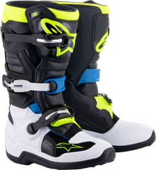 Alpinestars Tech 7S Boots Black/Enamel Blue/Fluo Yellow Size 7