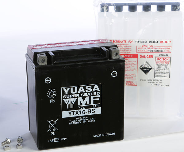 YUASA YUAM32X6S Maintenance Free Battery YTX16-BS