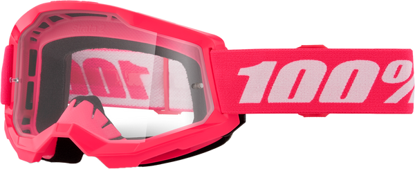 100-PERCENT Strata 2 Junior Goggle with Pink Clear Lens - Part Number 50031-00011