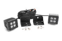 Rough Country | LED Light | Cab Mount | 2" Black Pair | Flood | Can-Am Defender HD 5/HD 8/HD 9/HD 10 | 71011