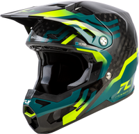 Formula S Carbon Byte Helmet Black Carbon/Teal/Lime Lg