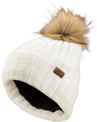 Fly Women's Snow Pom Beanie Beige