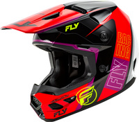 FLY RACING Kinetic Rally Helmet Red/Black/White SM - A0030620SM