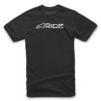 Alpinestars Ride 3.0 Tee Black/White Large - Comfortable Cotton T-Shirt