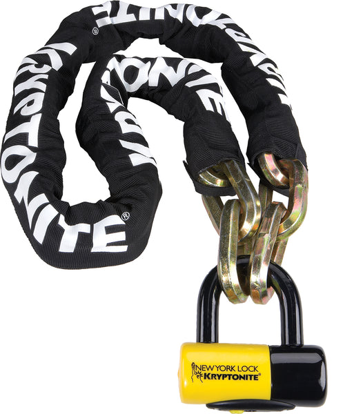 KRYPTONITE New York Faghettaboudit Chain/Disc Lock 999492 - 5ft Black/Yellow