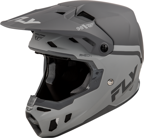 FLY RACING Formula Cc Objective Helmet Matte Black/Grey XS - Part Number 73-4346XS