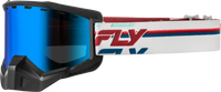 Focus Snow Goggle Red/Whte W/Smoke/Dark Blue Lens