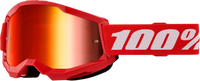 100-PERCENT Strata 2 Goggle with Red Mirror Red Lens - Part Number 50028-00018