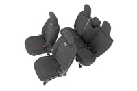 Rough Country | Seat Covers | Front and Rear w/ Armrest | Jeep Wrangler Unlimited 4WD (18-26) | 91012