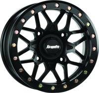DragonFire Racing Typhon Wheel 15X7 4/137 5+2 +10 Machined Black
