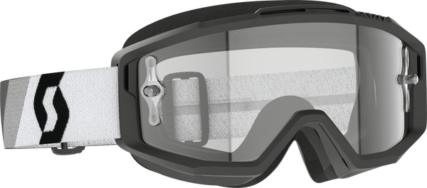 SCOTT Split OTG Goggle - Black/White with Clear Lens, Part Number 285537-7702113