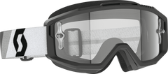 SCOTT Split OTG Goggle - Black/White with Clear Lens, Part Number 285537-7702113