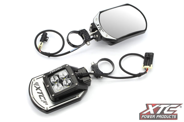 XTC Power Products SIX12-A-200 Side Mirrors with 2.00 Clamp for Off-Road Use