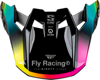 FLY RACING Formula S Carbon Legacy Visor - Black/Electric Blue/Fuchsia Yellow/Small