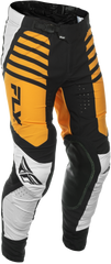 FLY RACING Lite Pants White/Black/Mustard Sz 28 - Lightweight Comfort & Performance