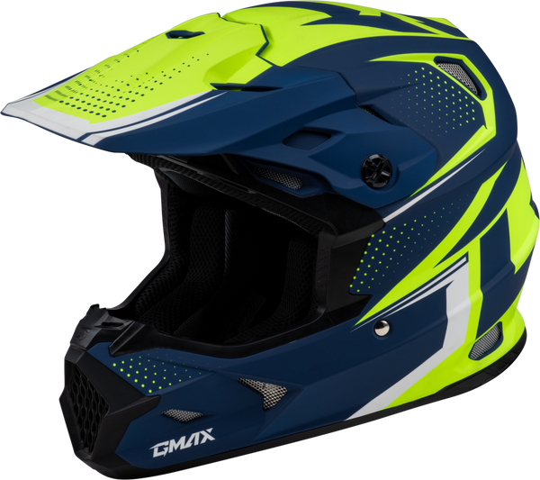 GMAX MX-96 Helmet Matte Blue/Green D3962183 - XS Size