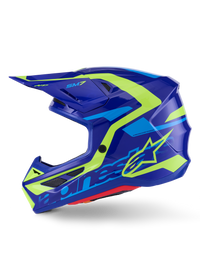 Sm7 Deed Helmet Blue/Ylw Fluo Glossy 2x