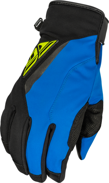 Title Long Gloves Black/Blue/Hi Vis Sm