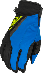 Title Long Gloves Black/Blue/Hi Vis Md