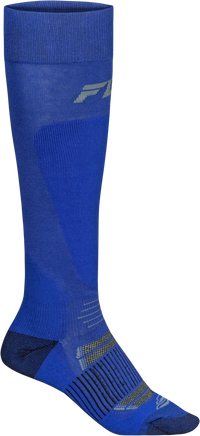 FLY RACING Snow Midweight Wool Sock Blue Sm/Md - Comfortable Winter Gear