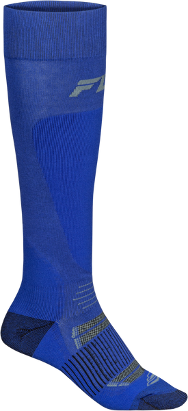 FLY RACING Snow Midweight Wool Sock Blue Lg/Xl - Comfort and Warmth for Winter Adventures