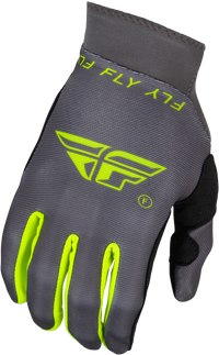 FLY RACING Pro Lite Gloves Charcoal/Hi Vis MD - Ultra-Lightweight Race Gloves