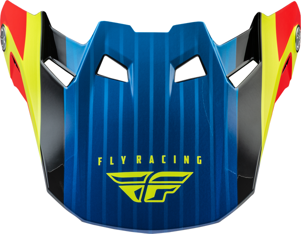 FLY RACING Formula Carbon Prime Visor Hi Vis/Blue/Red MD/LG - Part #73-47102M