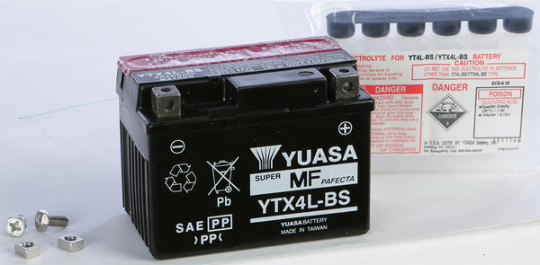 YUASA YUAM62X4B Maintenance Free Battery - YTX4L BS