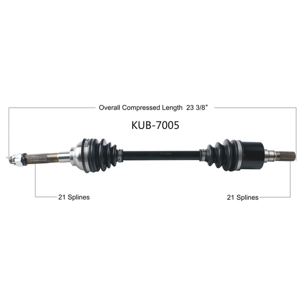 OPEN TRAIL Oe 2.0 Axle Front KUB-7005 - High Performance Upgrade