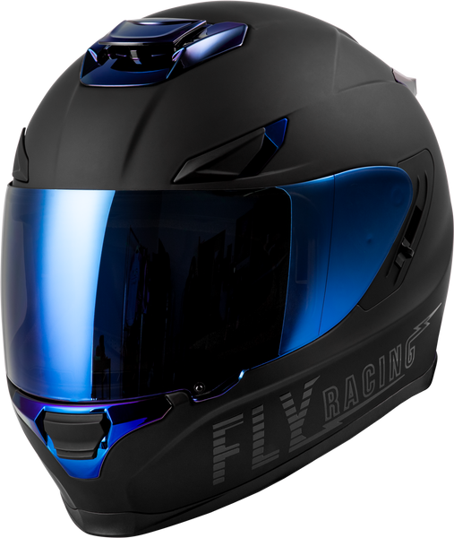 FLY RACING Sentinel Recon Helmet Matte Black/Blue Chrome XS - Part 73-8428XS