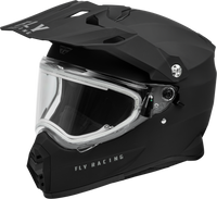 FLY RACING Trekker Cw Solid Helmet with Electric Shield Matte Black XS - Part 73-31366XS